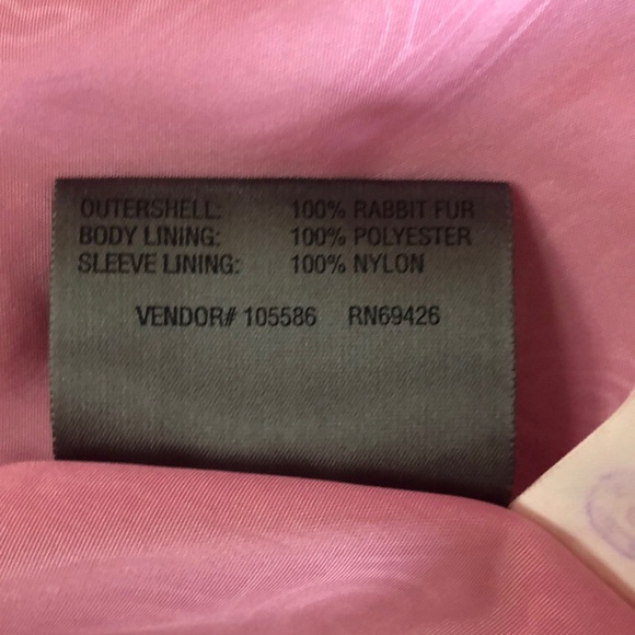 Pink 100% rabbit Fur Coat Medium Wilson’s Leather Pell Studio - Picture 7 of 12